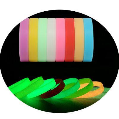 Promotional Bracelet Custom Personalized Logo Debossed Printed Inkfilled Glow Luminous Fluorescent Wristbands