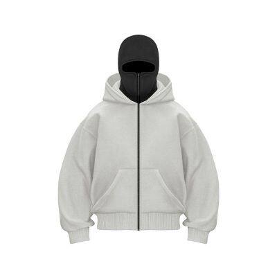 Hot Selling Blank DIY Autumn Ins Style Double Hood Zip Up Hoodie for Couples