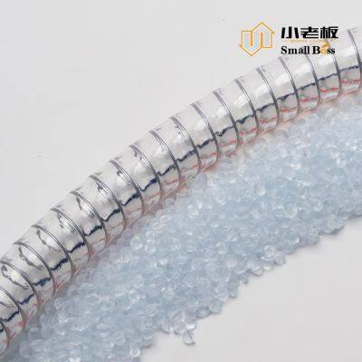 Flexible Suction Hose PVC Spiral Steel Wire Reinforced Hose Transparent Flexible Suction Hose PVC Compound Granules