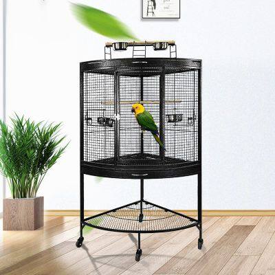 CORNER CAGE Play Top Style Bird Cage Parrot Cage Large Macaw Cage 63x63x145cm