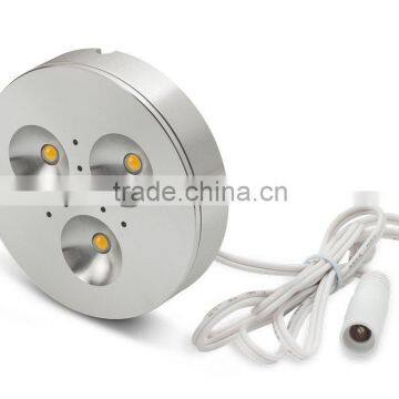 3 Watt Dimmable Under Cabinet LED Light, Puck Light, Warm White