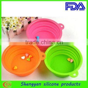 Collapsible Travel Portable Silicone Feeding Bowl For Pets photo-3