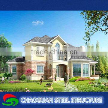 Elegant eco-friendly light steel structure prefabricated villa for sale