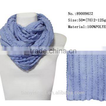 Various Single Color Ring Scarf Women Spring Neck Scarves Voile Scarfs photo-3
