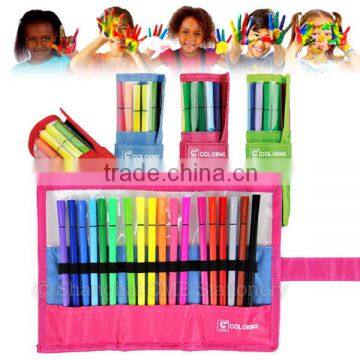 Rolling bag with safety and high quality marker pen set