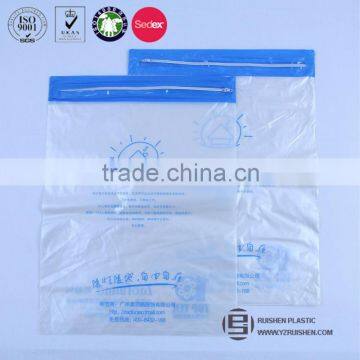 Frosted Transparent PVC Slider Zip Packing Bag