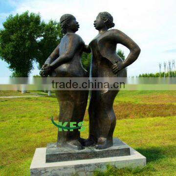 Bronze abstract ladies friendship figure statue