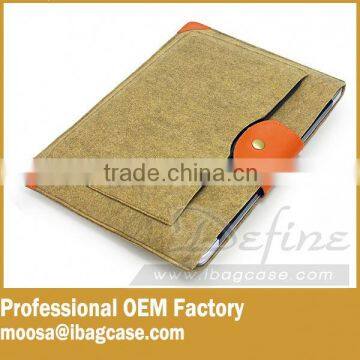 Camel Felt Laptop Bag With PU Strap For Amazon Brand Seller photo-6