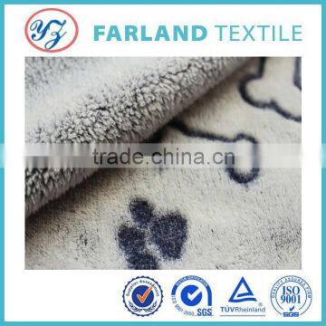 wholesale fleece blanket fabric 100%polyester flannel double side