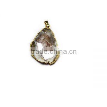 Pendant, PTP-A171 Natural Precious Gem Stone Agate Gold Pendant Necklace, Fashion Pendant Jewelry Wholesale photo-2