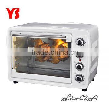 electrical convectional oven with inside lamp and self clean coating