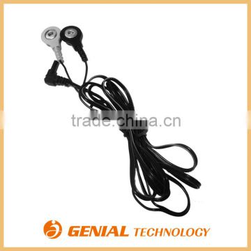 High quality portable tens cable snap electrode wire with lead wire