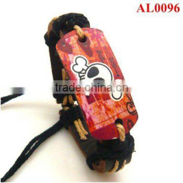 Color-printed leather bracelet,fashion genuine leather wristband AL0096