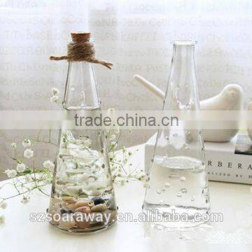 Hot sales wholesale clear glass vase home decoration flower glass vases