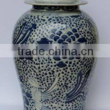 Blue and White Porcelain Temple Jar photo-4