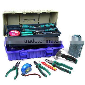 16in1 17inch tool set house use prepair tool set with case accessory workbins