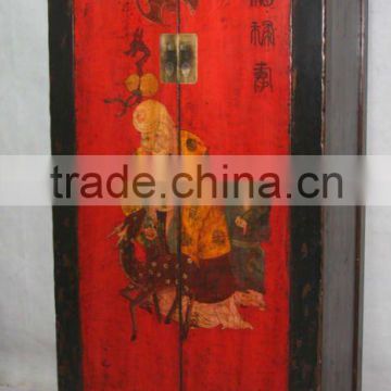 chinese antique painted big cabinet