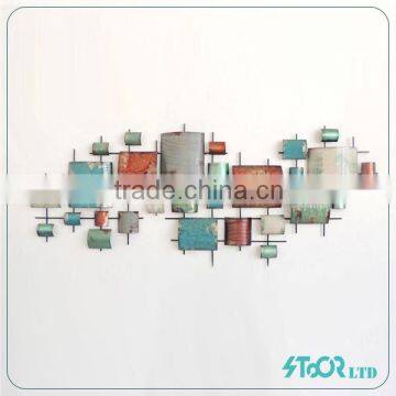 Colorful irregular metal wall art decor