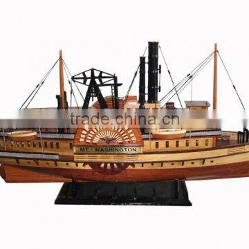 MT. WASHINGTON WOODEN MODEL SHIP TRADITIONAL BOAT