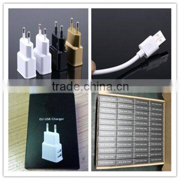 OEM black white gold logo printing paper box with micro cable 5v 1.5a eu charger for lenovo k900