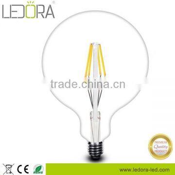 Clear Frosted Milky glass 2200k 2500k 2700k E26 E27 Dimmable 4W 6W G95 G125 LED Filament Bulb