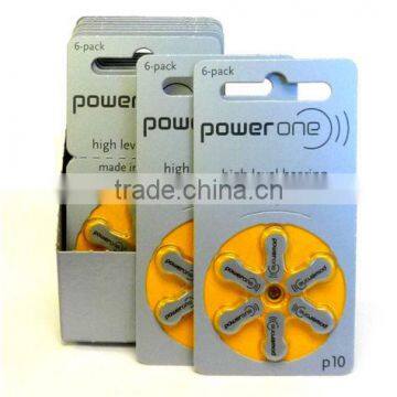 hearing aid battery power one zinc air hot sale 215 A10 A13 A675 A312