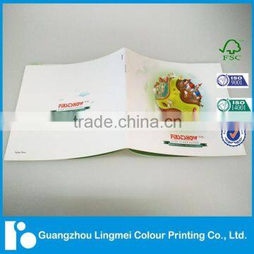 China cheap A5 brochure printing custom saddle stitching booklet printing