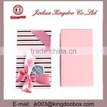 Jinhua Supplier Handmade Paper Chocolate Gift Box with Ribbon Lid