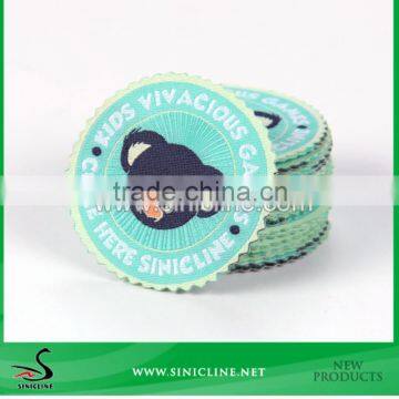 Sinicline Custom Made Round Woven Patch for Children's Outfits photo-4