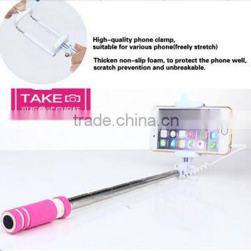 New Products 2016 Mini Wired Selfie Stick Telescopic Baton Holder For Cell Phone photo-5