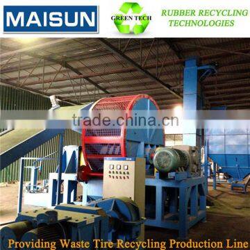 waste tire recycling machinery rubber crusher
