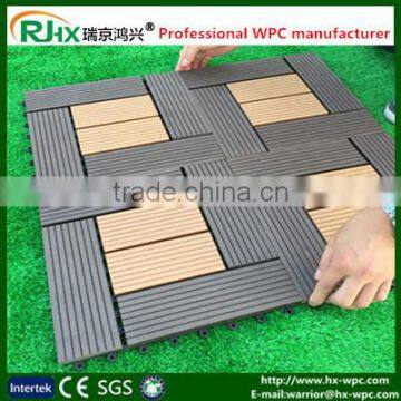 DIY style anti-uv wood composite decking for indoor terrace place