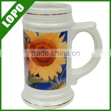 Sublimation mug/coated mug/22oz golden beer mug