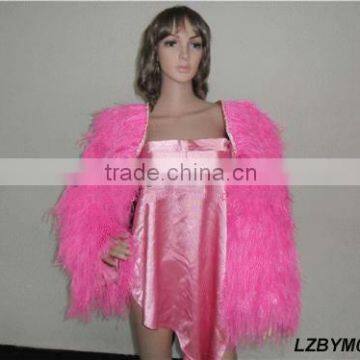 white Ostrich Feather fringe trim LZBYM049