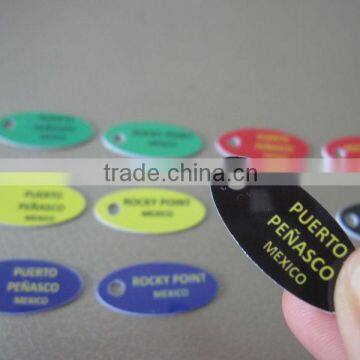 wholesale oval plastic luggage tags (M-PT292)