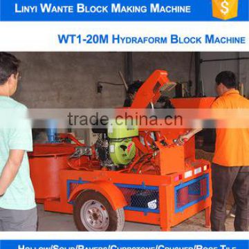 Mobile Hyfraulic Press Clay Brick Making Machine WT1-20M