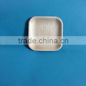 4'' square palm leaf plate