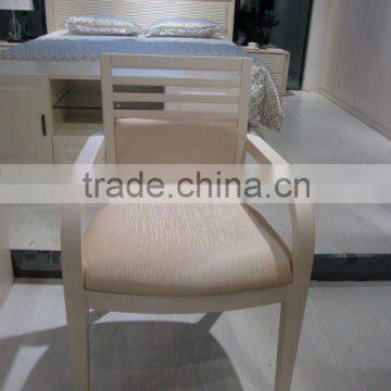 Modern white wooden armchair