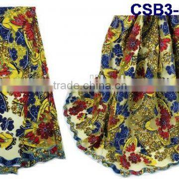 CSB3-005 Wholesale New Design African Wax Lace Fabric Making Night Party Dress photo-6