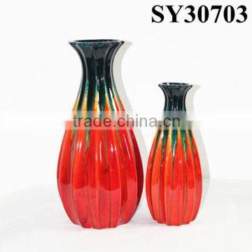 Glazed customized color long neck porcelain vase