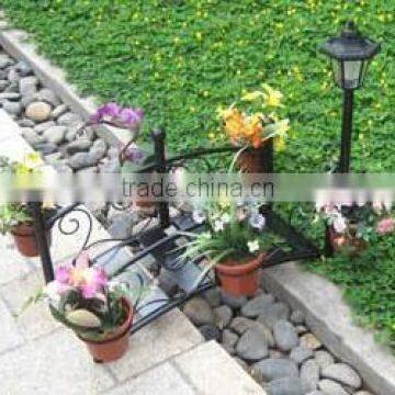 SOLAR-LIGHTED BRIDGE PLANTERS - SD04842C