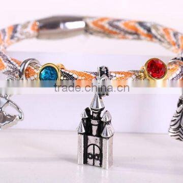 Colorful Weaving Pattern Endless Bracelet Stingray Leather Bracelet DIY Charms