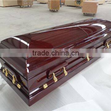 luxury european style wooden coffin for christian