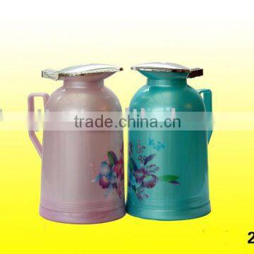 Green Plastic Vacuum flask (coffee pot) with glass refill 1000ml