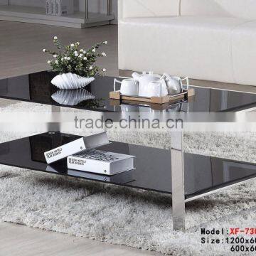Modern Coffee Table and End Table/ Black Coffee Table with Metal Legs
