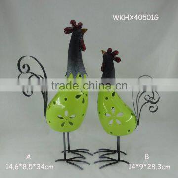 Tea light candle holder decorative artificial rooster