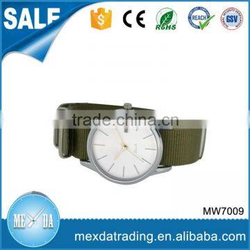 Hign strength nylon strap japan movt quartz watch stainless steel