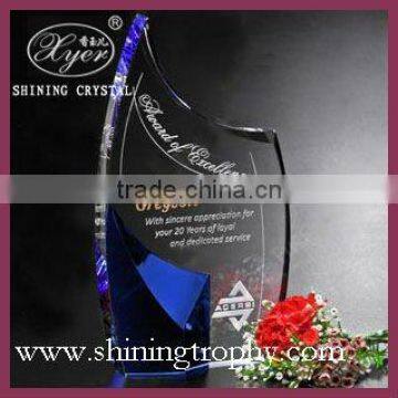 noble custom crystal trophy for collection/souvenir/gifts with sandblast/laser engraved logo