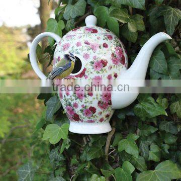 Hanging Teapot Ceramic Bottle Bird Feeder photo-6