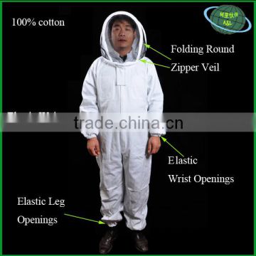 Whole body 100% cotton beekeeping suit